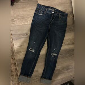 Old Navy Men's Slim Distressed Dark Blue Jeans